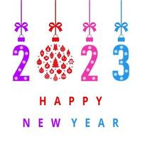 Happy New Year 2023 illustration. vector