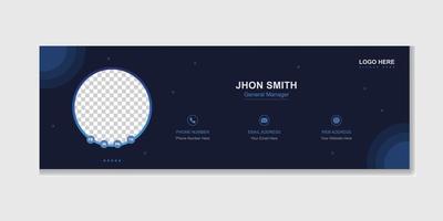 Business email signature or email footer template vector