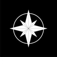 Compass Silhouette for Icon, Symbol, Apps, Website, Pictogram, Art Illustration or Graphic Design Element. Vector Illustration