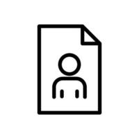 Paper document line icon illustration with people. icon related to people document, profile. Simple vector design editable. Pixel perfect at 32 x 32