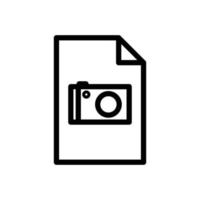 Paper document line icon illustration with camera. icon related to image document, file image. Simple vector design editable. Pixel perfect at 32 x 32