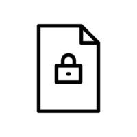 Paper document line icon illustration with padlock. icon related to document lock, file lock. Simple vector design editable. Pixel perfect at 32 x 32