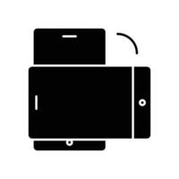 Mobile phone rotation glyph icon illustration. icon illustration related to electronic, technology. Simple vector design editable. Pixel perfect at 32 x 32