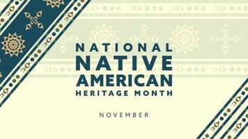 Native American Heritage Month. Background design with abstract ornaments celebrating Native Indians in America. vector