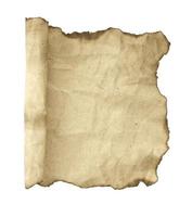 Old paper scroll. Isolated on white background photo