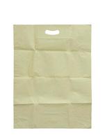 Brown paper bag isolated on white photo