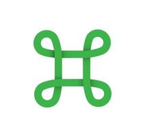 Infinity square loop. Infinity line around circular square. Modern natural endless loop. Futuristic logo corporate design. vector