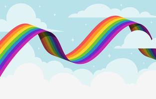 fondo plano del arco iris vector