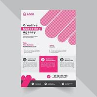 Modern Corporate Flyer Design template with purple abstract shape vector