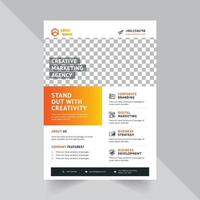 Professional Modern Flyer Design Template With yellow shape Gradients vector