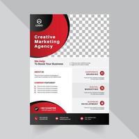 Professional Modern Flyer Design Template With Red And Black Gradients vector