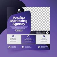 Digital marketing social media post web banner With Purple Color vector