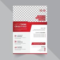 Professional Modern Flyer Design Template With Red And Black Gradients vector