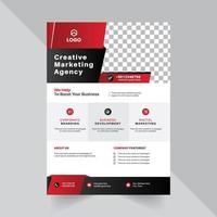 Professional Modern Flyer Design Template With Red And Black Gradients vector