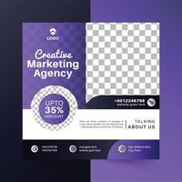 Digital marketing social media post web banner vector