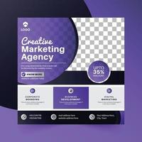 Digital marketing social media post web banner vector