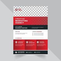 Professional Modern Flyer Design Template With Red And Black Gradients vector