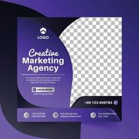 Digital marketing social media post web banner With Purple Color vector