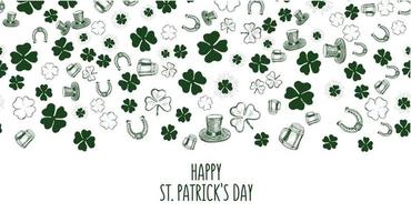 St. Patrick's Day set. Hand drawn illustrations vector