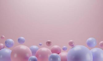 Abstract 3d background. 3d rendering with colorful sphere balls. photo