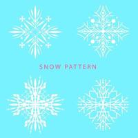 vector unique snow pattern bundle set