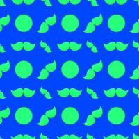 Mustache pattern, illustration, vector on white background.