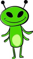 Cute alien, illustration, vector on white background.