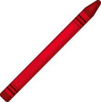 Red crayon , illustration, vector on white background