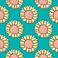 Camomile flower pattern , illustration, vector on white background