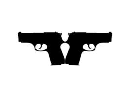 silueta de pistola para logotipo, pictograma, ilustración de arte, sitio web o elemento de diseño gráfico. ilustración vectorial vector