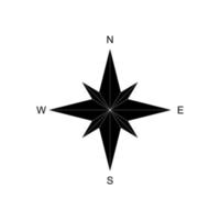 Compass Silhouette for Icon, Symbol, Apps, Website, Pictogram, Art Illustration or Graphic Design Element. Vector Illustration