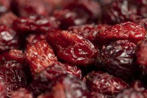 Dried red cranberries with sugar syrup photo