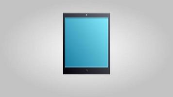 Digital modern touchscreen tablet on a white background. Vector illustration