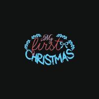 My first Christmas vector t-shirt template. Vector graphics, Christmas t-shirt design. Can be used for Print mugs, sticker designs, greeting cards, posters, bags, and t-shirts.