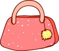 Pink bag, illustration, vector on white background