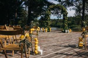 Wedding Setup. Preparation for the wedding ceremony photo