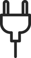 Electric plug, illustration, vector on a white background.