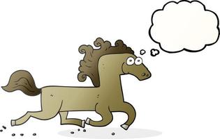 Cartoon horse with blank speech bubble vector