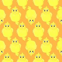 Chicken pattern, illustration, vector on white background.