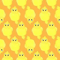 Chicken pattern, illustration, vector on white background.