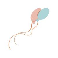 Balloons. helium balloons. Decoration for gender party. Hand drawn party vector