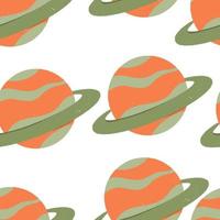 Seamless pattern Saturn. one of the planets of the solar system vector