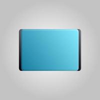 Digital modern touchscreen tablet on a white background. Vector illustration