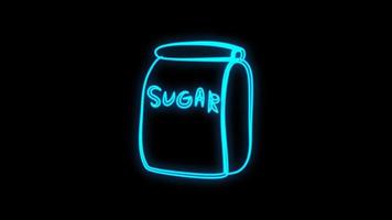 sugar free neon style icon. Simple thin line, outline vector of gmo icons for ui and ux, website or mobile application