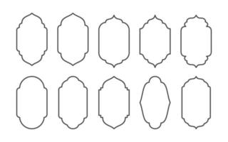 simple ornament islamic line frame vector