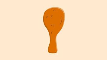 Chicken's leg vector icon. Fast food sign. Graph symbol for cooking web site and apps design, logo, app, UI