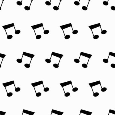 Vector seamless pattern of a musical note. A symbol of a musical scale or musical notes on a transparent background.