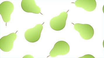 Watercolor Pears Seamless Background Pattern.Hand Painted Minimalist Seamless Pattern with Watercolor Whole Pears and Green Leaves vector