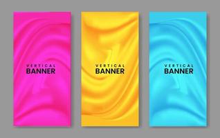 colección colorida banner vertical forma de onda vector