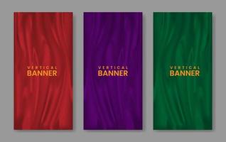 colorful collection vertical banner wave shape vector